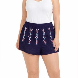 Forever 21 Plus size rayon embroided shorts sz 1x